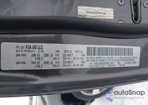 2016 Jeep Compass High Altitude Edition из США, поврежденный, VIN 1C4NJDEB6GD697648